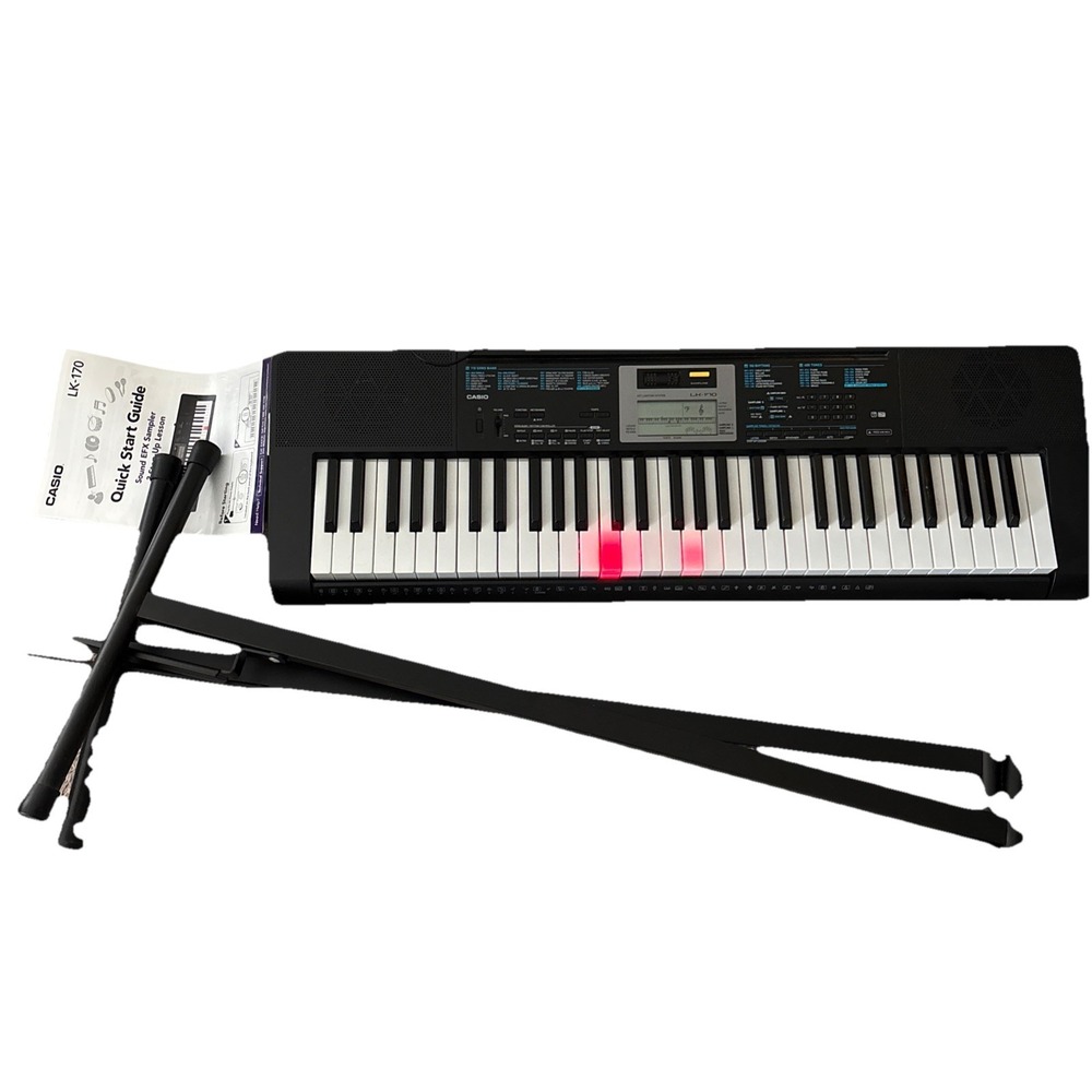 EUC Casio LK-170 Lighted electric Keyboard stand learning self-playing